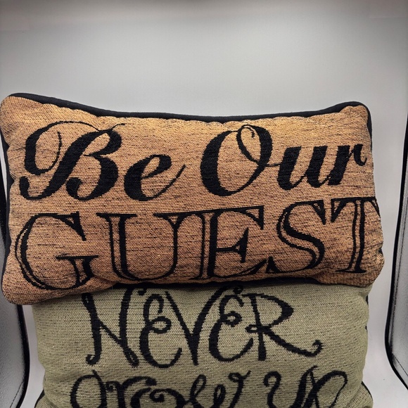 Disney WDW Phrases Be Our Guest Throw Pillows Set of Three 15" x 8" - Picture 2 of 16